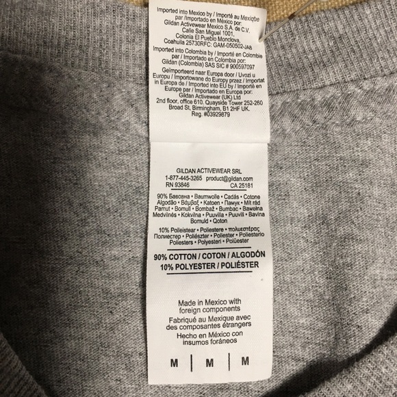 SPELLOUT COPY GILDAN SLATE GRAY SHORT SLEEVE TEE SHIRT SZ MED EUC - Picture 5 of 5